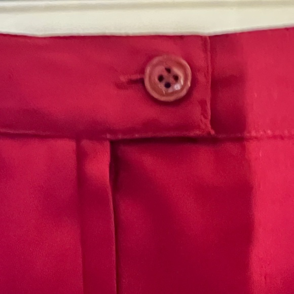 K B Vintage 1980s Red Beaded Suit Jacket and Skirt with faux fur size 24 - Picture 6 of 9